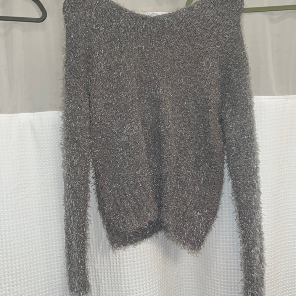 Lace back Grey sweater